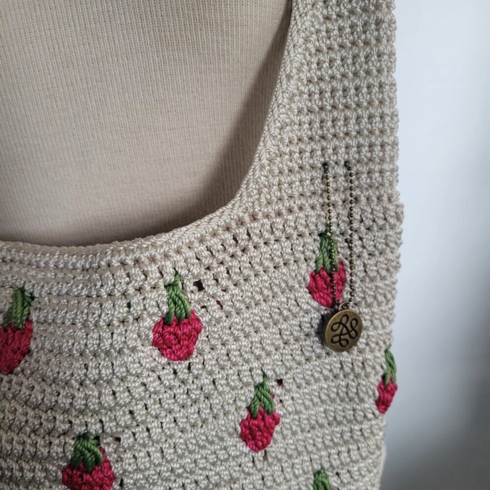 The Sak Limited Edition Crochet Natural Strawberries Hobo Bag - Picture 10 of 14